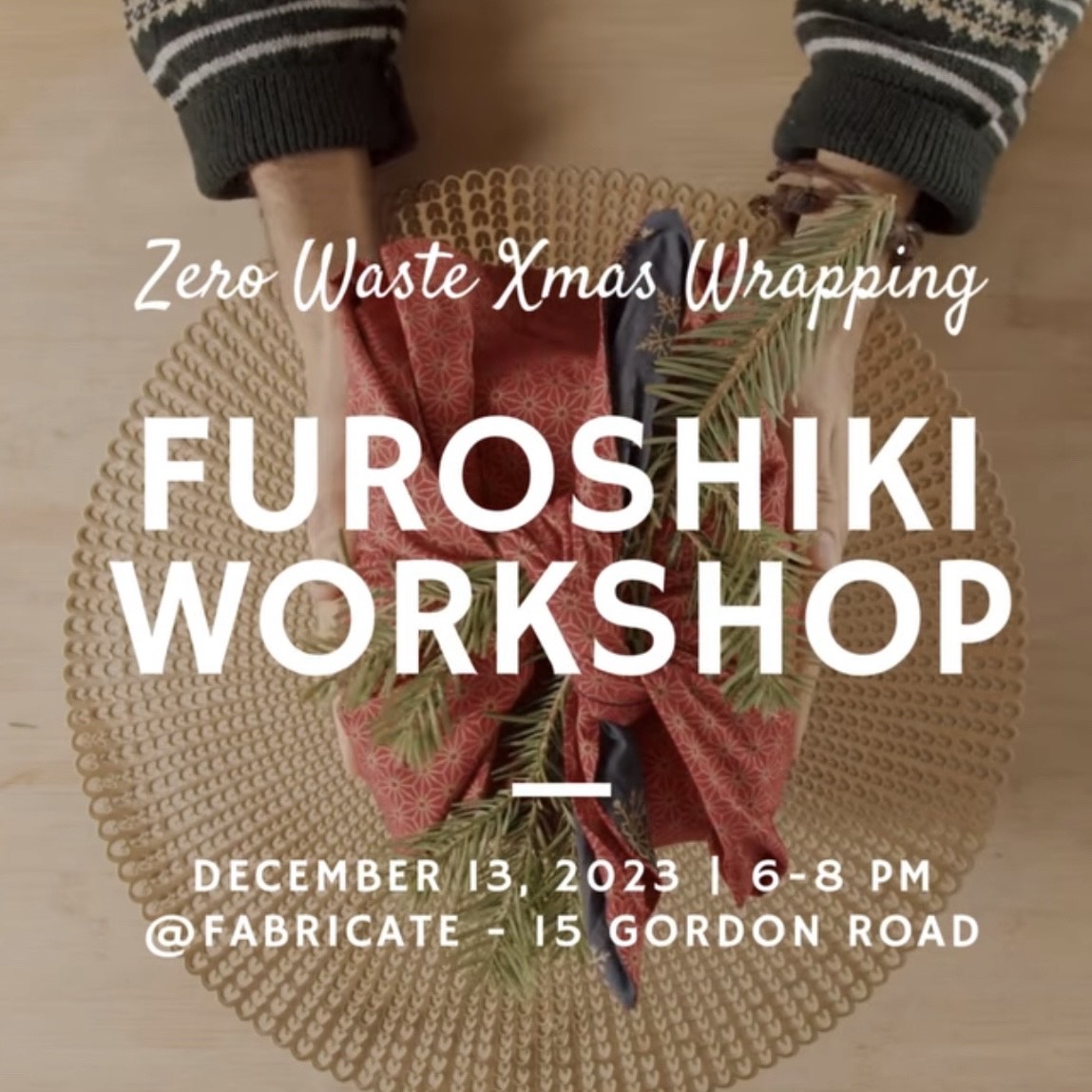 Furoshiki Fabric Gift Wrapping Workshop – Christmas 2023